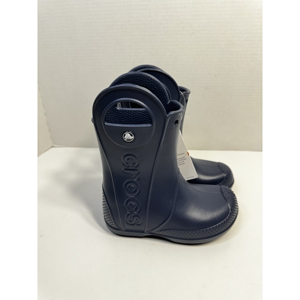 Crocs Kids Handle It Rain Boots – Waterproof, Large Handles,‎ Reflective Heel